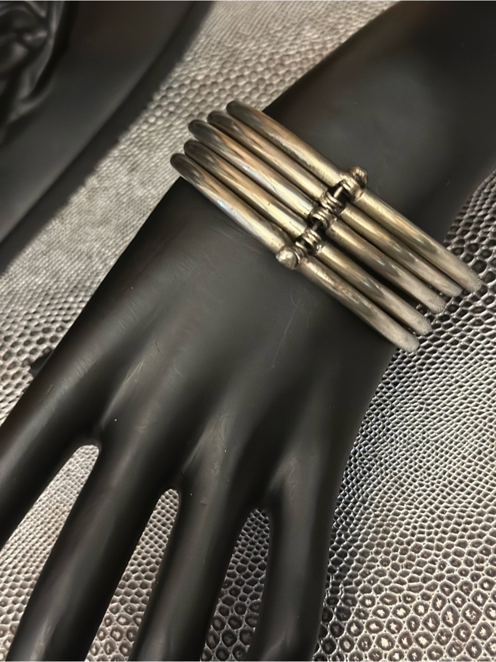 Vintage Silver-Tone Tibetan Multi-Band Bracelets